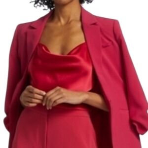 Cinq a Sept Marta Quiet Luxury Old Money Sexy Silk Cowlneck Cami Red size XS